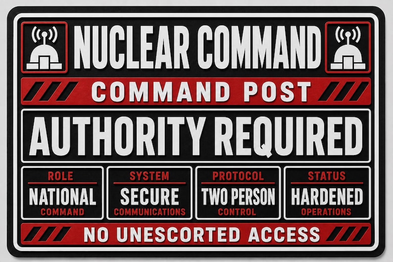 Nuclear Command Post Nuclear Command Wall Sign image 1