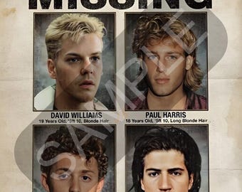 Lost Boys A4 “Missing” Glossy Poster