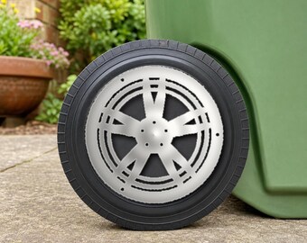 Renault 5 Maxi Turbo Split Rim Inspired Wheelie Bin Wheel Covers - Pair, 125mm UK Bin, 3D Printed Alloy Style
