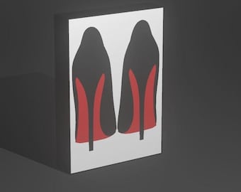 Red Sole Heels Light Box - Different Designs Available