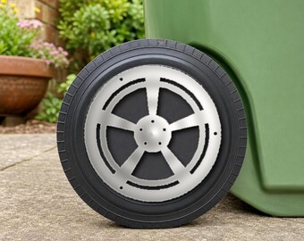 Speedline Group A Five Spoke Inspired Wheelie Bin Wheel Covers - Pair, 125mm UK Bin, 3D Printed Alloy Style