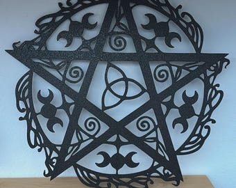 XL Pentagram Wall Art - Celtic Witch, Pagan & Wiccan Altar Tile