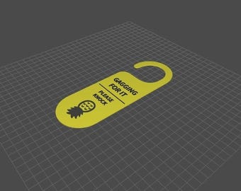 Swinging Door Hanger - Hotel Room Novelty Prank  Swingers Upside Down Pineapple