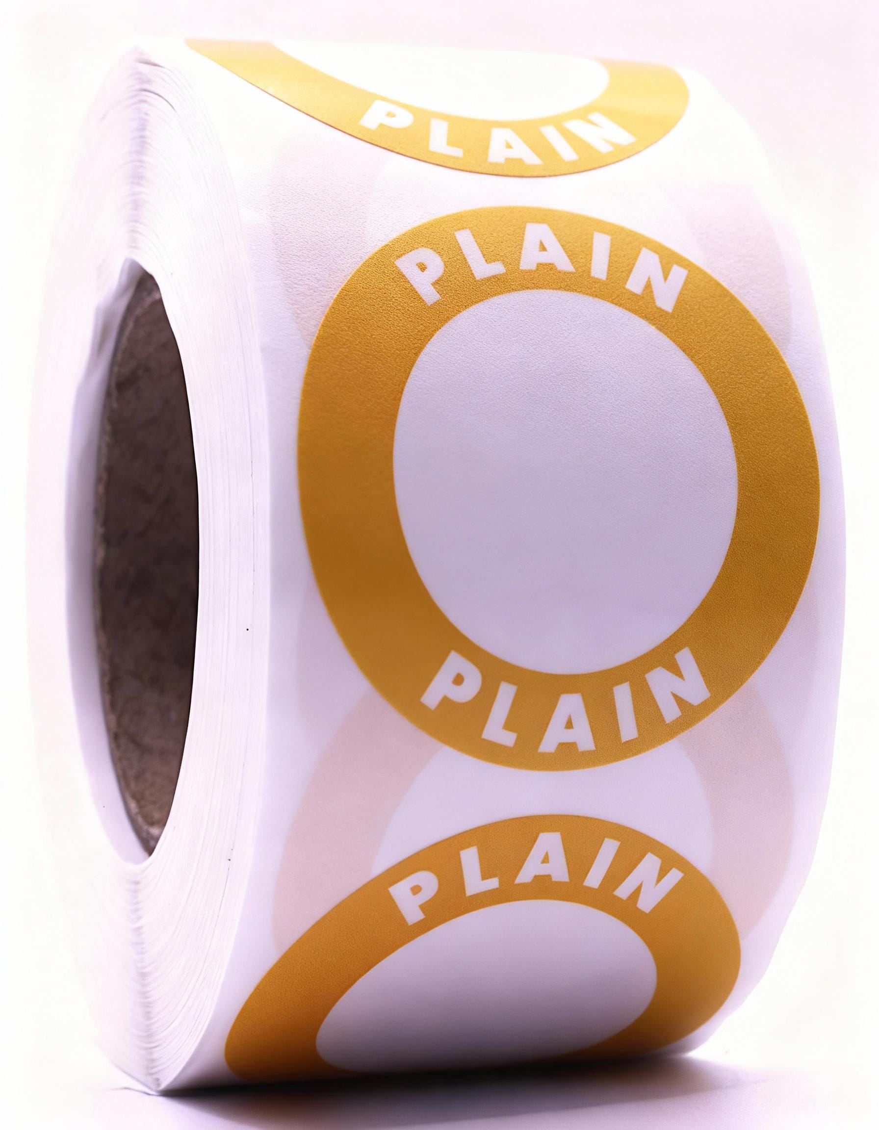 Plain Labels – Round 40mm Stickers, Roll of 500 - Etsy UK
