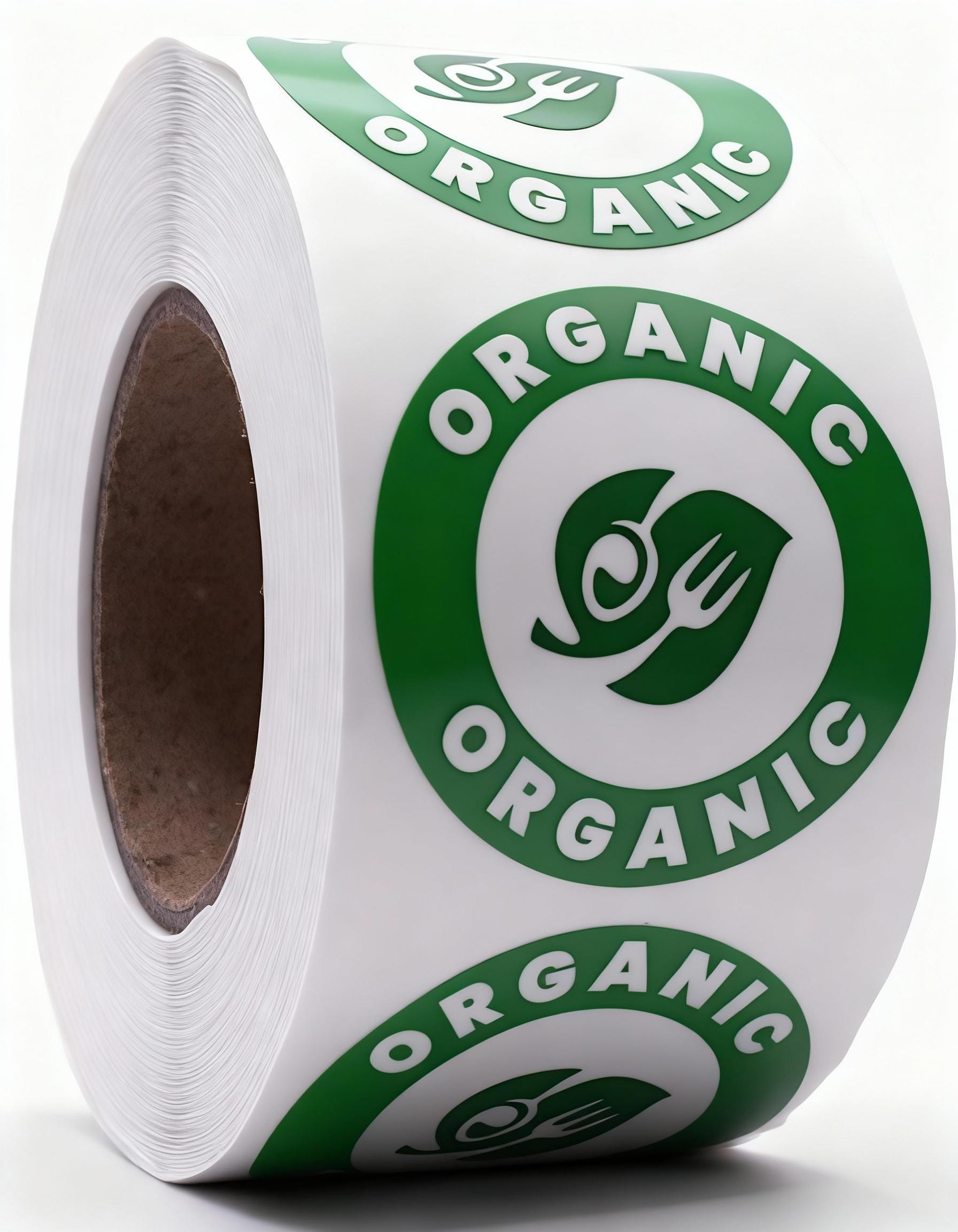 Organic Labels – Round 40mm Stickers, Roll of 500 - Etsy