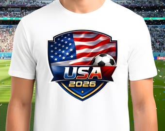USA World Cup 2026 Soccer PNG | FIFA Football Flag Design (Digital Download)