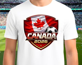 Canada World Cup 2026 Soccer PNG | FIFA Football Flag Design (Digital Download)
