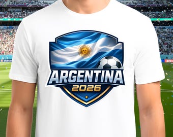 Argentina World Cup 2026 Soccer PNG | FIFA Football Flag Design (Digital Download)