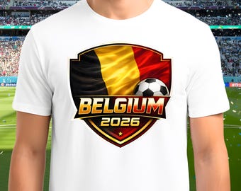Belgium World Cup 2026 Soccer PNG | FIFA Football Flag Design (Digital Download)