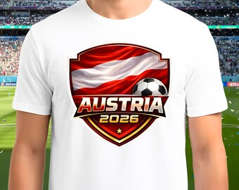 Austria World Cup 2026 Soccer PNG | FIFA Football Flag Design (Digital Download)