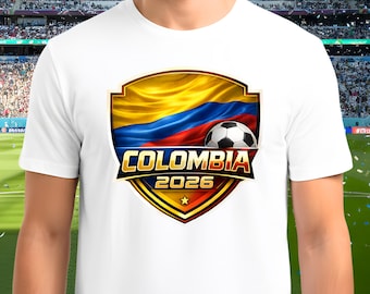 Colombia World Cup 2026 Soccer PNG | FIFA Football Flag Design (Digital Download)