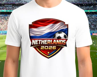 Netherlands World Cup 2026 Soccer PNG | FIFA Football Flag Design (Digital Download)