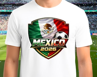 Mexico World Cup 2026 Soccer PNG | FIFA Football Flag Design (Digital Download)