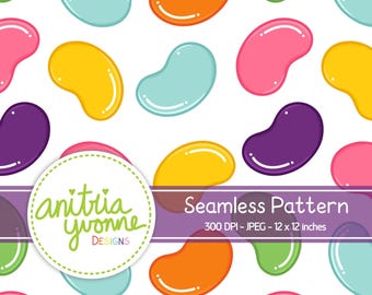 Easter Seamless Pattern, Jelly Bean Seamless Pattern, Easter Repeat Pattern, Good Jelly Bean Pattern, Candy Seamless, Digital Download
