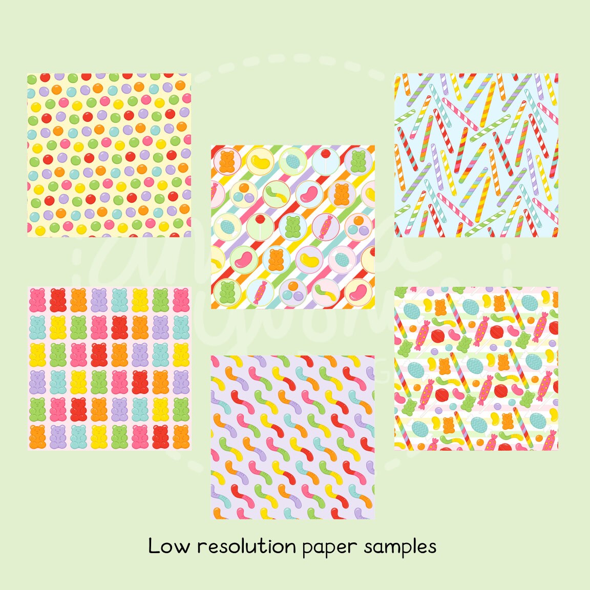 Candy Digital Paper, Candy Printables, Candy Design, Candy Pattern ...