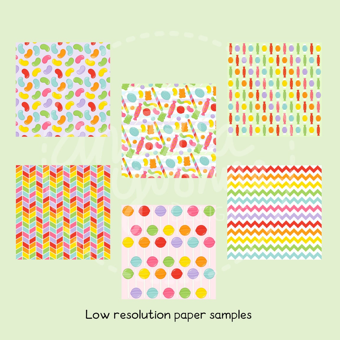 Candy Digital Paper, Candy Printables, Candy Design, Candy Pattern ...
