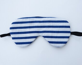 Handmade Boat Yacht Nautical Cotton Sleep Eye Mask Blindfold Travel Blackout Migraine