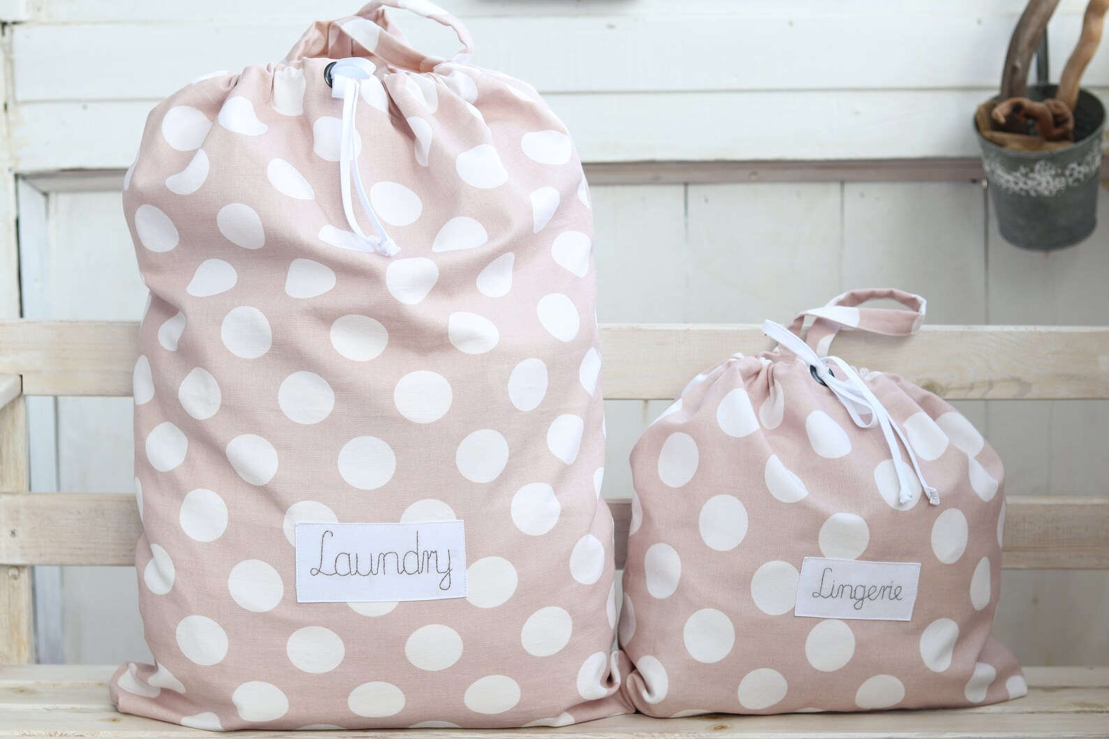 Personalized kids laundry hamper Baby polka dot laundry and Etsy