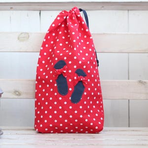 Roter niedlicher Reise-Schuhbeutel, Dots-Schuhbeutel, originelles Geschenk für Mama, Valentinstagsgeschenk