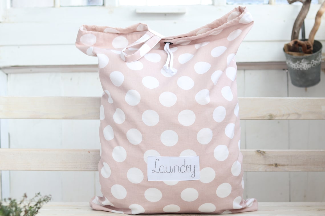 Personalized kids laundry hamper Baby polka dot laundry and Etsy