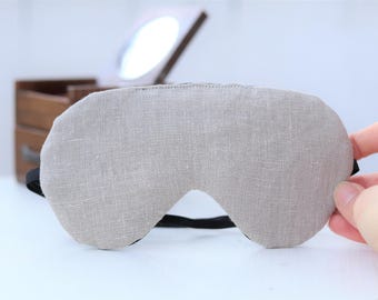 Linen Sleeping Mask: Adjustable, Soft Eye Mask for Travel