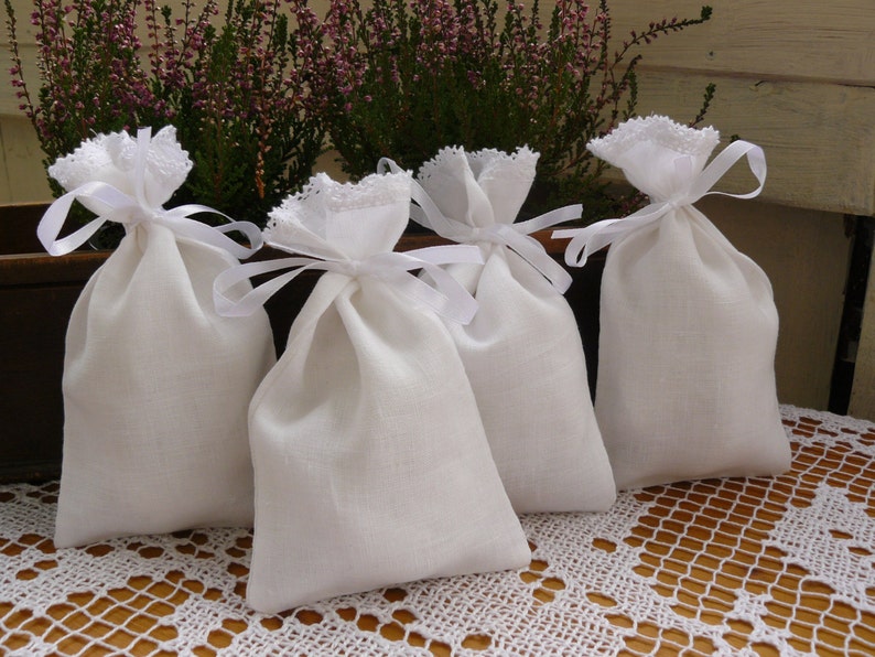 4 linen sachets lavender sachets jewelry organizer