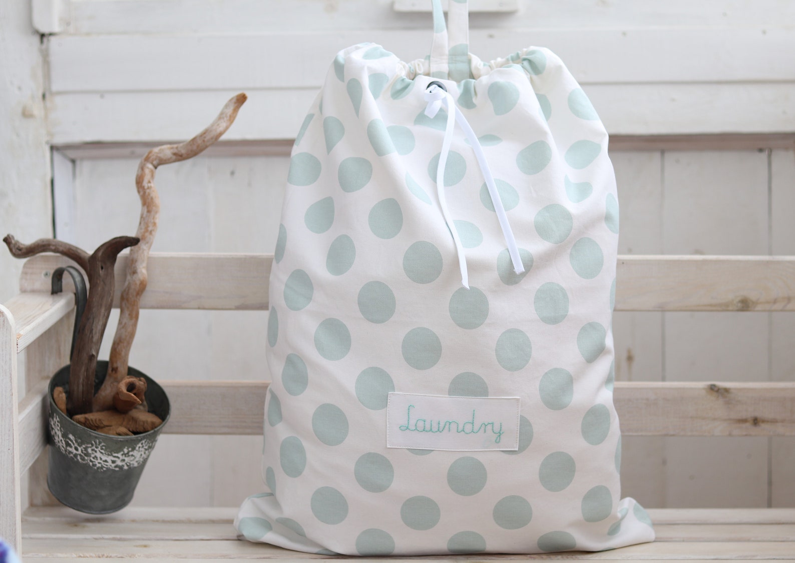 Personalized Kids Laundry Hamper Baby Polka Dot Laundry Etsy