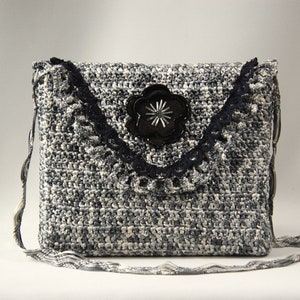 Small knit shoulder bag for women, Knitted handmade clutch vomen&#39;s evening bag, Knit bag handmade gift for her