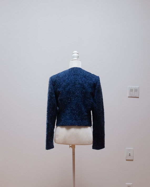 vintage Pendleton blue wool cropped jacket - image 9