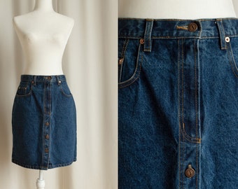 vintage 90s Jordache high waist dark wash skirt