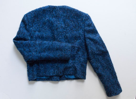 vintage Pendleton blue wool cropped jacket - image 5