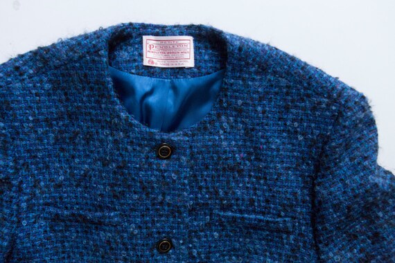 vintage Pendleton blue wool cropped jacket - image 4