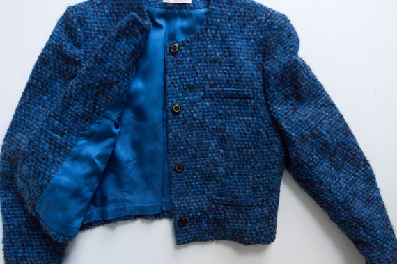 vintage Pendleton blue wool cropped jacket - image 6