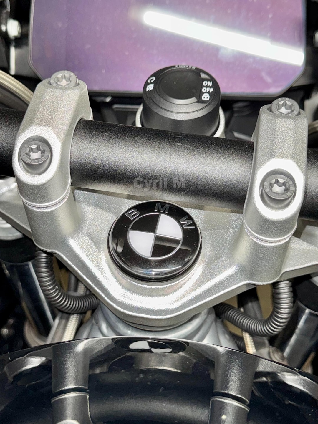 Black BMW Logo Under 45mm Handlebar | 3D Emblem R 1300 GS Adventure Gsa ...