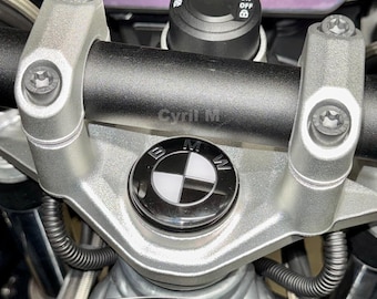 Black BMW Logo under 45mm Handlebar | 3D emblem R 1300 GS Adventure Gsa Rt - R 1250 GS - R 1200 Gs - S 1000 Xr Rr - F 900 Gs R Xr - K 1600 Gt