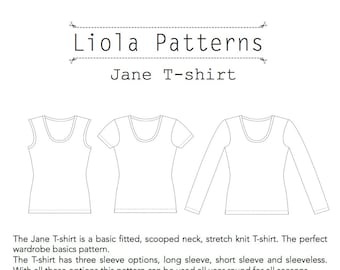 Jane T-shirt PDF sewing pattern