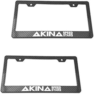 2x AKINA Speed Stars Jdm Doufu D Nummernschildhalter Kohlefaser Optik Kunststoff