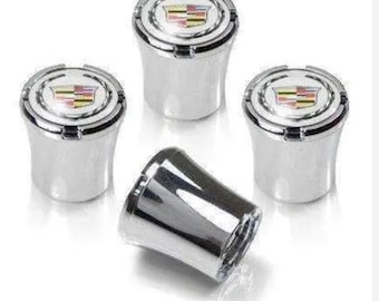 4PCS Fit Cadillac Car Wheels Tire Air Valve Caps Stem Dust Cover Decoration