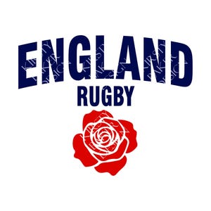 Engeland rugby Varsity Digital Cut Cricut-bestand - Six Nations - Rose - JPEG - SVG - PNG-bestanden - persoonlijk gebruik direct downloaden
