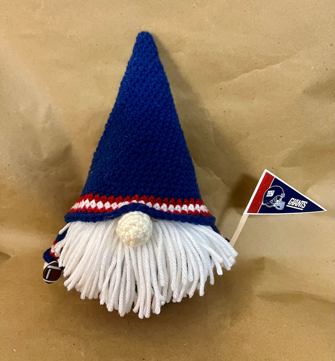 New York Giants Gnome With Beard Football Gnome About 9 Etsy