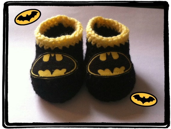 batman baby booties
