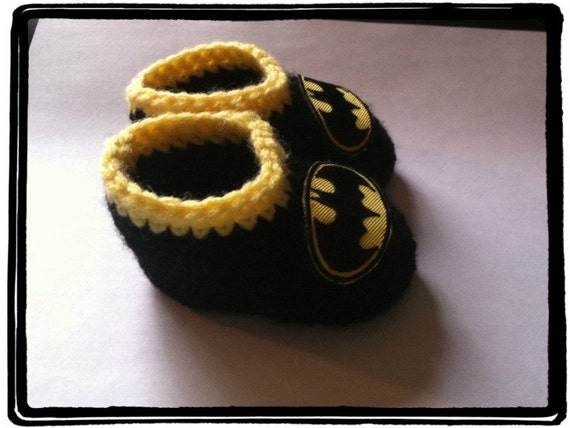 batman baby booties