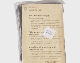 Poncho antipioggia svizzero Alpenflage mai usato / TAZ 83 vintage, surplus militare