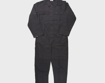 ヴィンテージ東ドイツ製黒色つなぎ服 - 本物のNVA軍放出品整備士用作業服