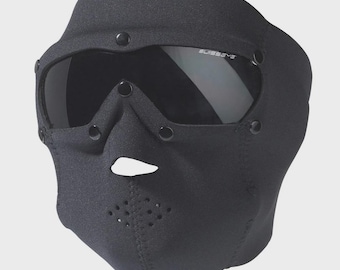 Surplus Swisseye Black Neoprene Tactical Mask, Ballistic Smoke Lenses, Airsoft Protection