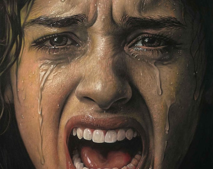 Girl in Pain, Giclée Print, Sure Color on Hahnemühle Cotton Paper