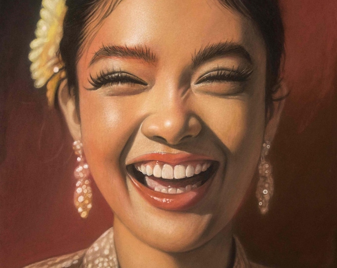 Indonesian Cheerful Girl, Giclée Print, Sure Color on Hahnemühle Cotton Paper