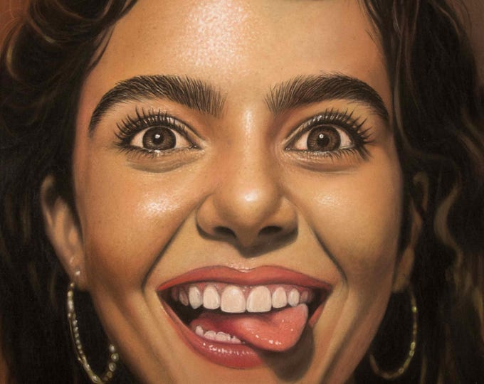 Latina Cheerful Girl, Giclée Print, Sure Color on Hahnemühle Cotton Paper