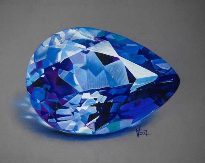 Blue Sapphire, Giclée Print, Sure Color on Hahnemühle Cotton Paper