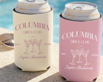 Portabevande Columbia Girls Club, portabevande per addio al nubilato, portabevande personalizzato per festa di addio al nubilato, portabevande per viaggio tra ragazze, bomboniera personalizzata per la sposa